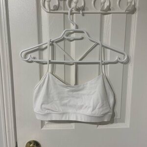Lululemon Athletica White Flow Y Sports Bra